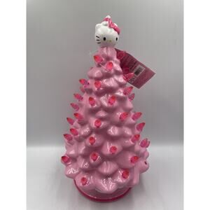 New Hello Kitty Ceramic Christmas Tree with Lights PINK 12” Light-Up Large